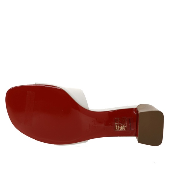 Christian Louboutin So CL Mule 55 White Leather Sandals Size 39 New - Picture 7 of 7